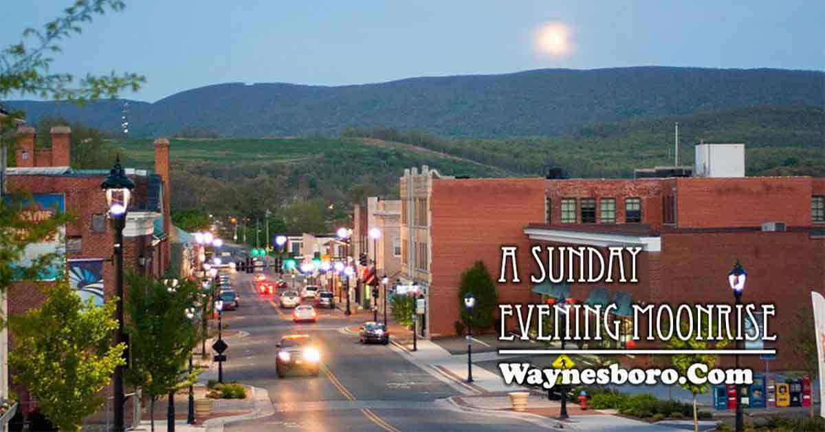 Sunday Evening Moonrise - Waynesboro, Virginia
